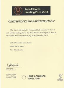 Certificate Liverpool Biennial 2014 Certificate Liverpool Biennial 2014